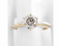 14 krt. geel gouden ring met diamant 1,03 crt. naturel - afbeelding 4 van  11