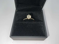 14 krt. geel gouden ring met diamant 1,03 crt. naturel - afbeelding 8 van  11