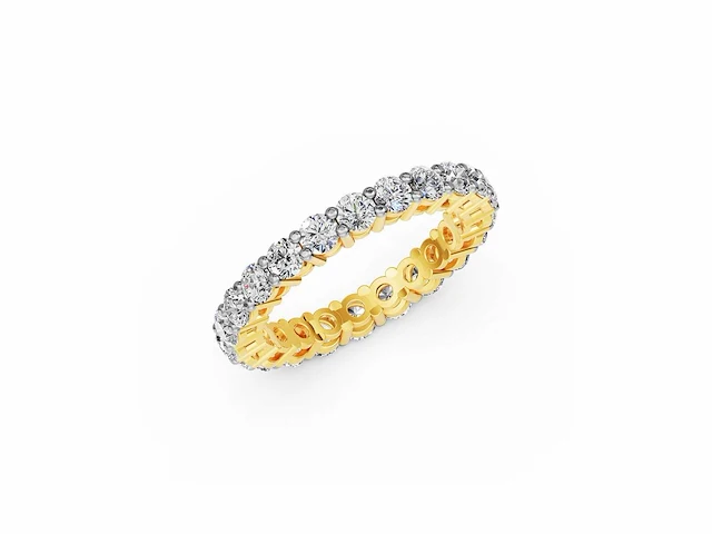 14 krt. geel gouden ring met diamant 2,46 crt. - afbeelding 5 van  11