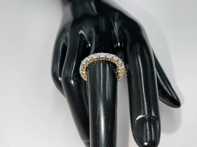 14 krt. geel gouden ring met diamant 2,46 crt. - afbeelding 8 van  11