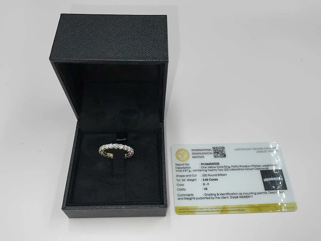 14 krt. geel gouden ring met diamant 2,46 crt. - afbeelding 11 van  11