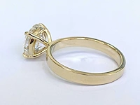 14 krt. geel gouden ring met diamant 3,09 crt. - afbeelding 4 van  14