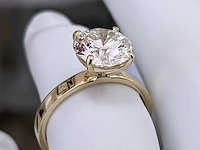 14 krt. geel gouden ring met diamant 3,09 crt. - afbeelding 8 van  14