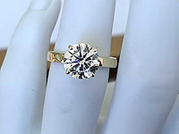 14 krt. geel gouden ring met diamant 3,09 crt. - afbeelding 11 van  14