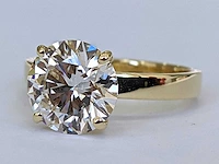 14 krt. geel gouden ring met diamant 3,09 crt. - afbeelding 12 van  14