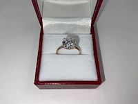 14 krt. geel gouden ring met diamant 3,26 crt. - afbeelding 1 van  12