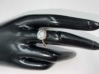 14 krt. geel gouden ring met diamant 3,26 crt. - afbeelding 12 van  12