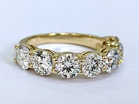 14 krt. geel gouden ring met diamant 3,39 crt. - afbeelding 1 van  5