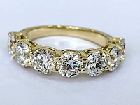 14 krt. geel gouden ring met diamant 3,39 crt. - afbeelding 4 van  5