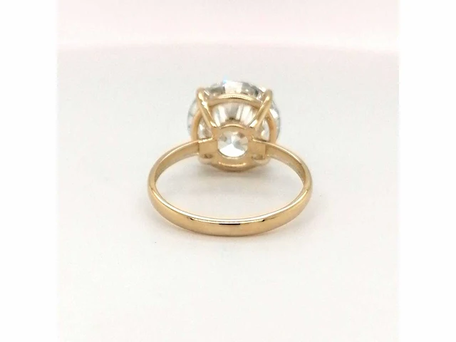 14 krt. geel gouden ring met diamant 3,51 crt. - afbeelding 2 van  11