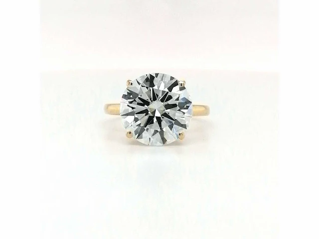 14 krt. geel gouden ring met diamant 3,51 crt. - afbeelding 8 van  11