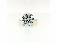 14 krt. geel gouden ring met diamant 3,51 crt. - afbeelding 8 van  11