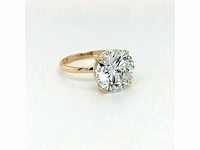 14 krt. geel gouden ring met diamant 3,51 crt. - afbeelding 9 van  11