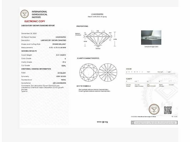 14 krt. geel gouden ring met diamant 3,51 crt. - afbeelding 2 van  11