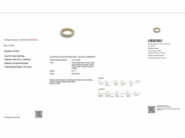 14 krt. geel gouden ring met diamant 4,57 naturel - afbeelding 2 van  8