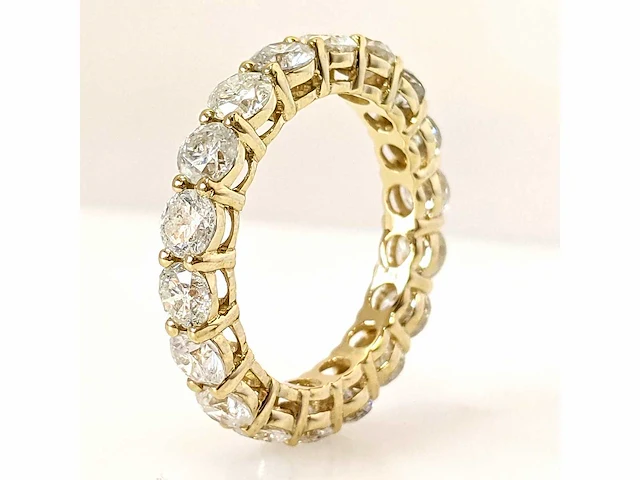 14 krt. geel gouden ring met diamant 4,57 naturel - afbeelding 4 van  8