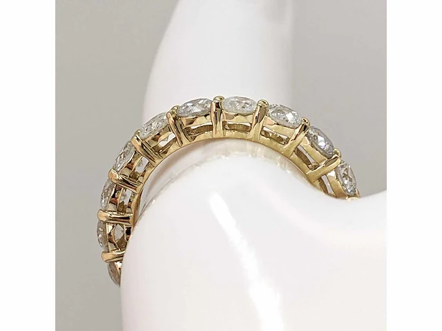 14 krt. geel gouden ring met diamant 4,57 naturel - afbeelding 7 van  8