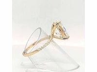 14 krt. geel gouden ring met diamant 5,37 crt. - afbeelding 2 van  12