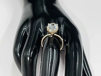 14 krt. geel gouden ring met diamant 5,37 crt. - afbeelding 5 van  12
