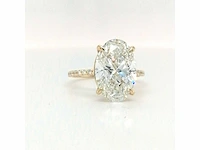 14 krt. geel gouden ring met diamant 5,37 crt. - afbeelding 8 van  12