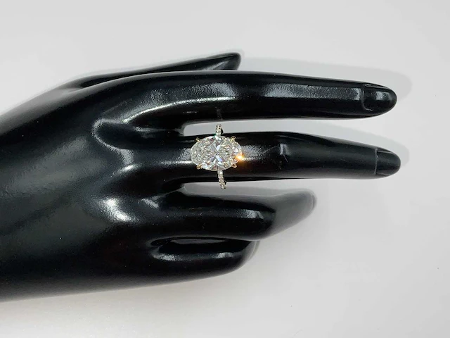 14 krt. geel gouden ring met diamant 5,37 crt. - afbeelding 9 van  12