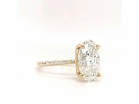 14 krt. geel gouden ring met diamant 5,37 crt. - afbeelding 10 van  12