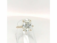 14 krt. geel gouden ring met diamant 5,37 crt. - afbeelding 12 van  12