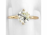 14 krt geel gouden ring met natuurlijke diamant 1,01 crt - afbeelding 3 van  6