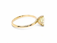 14 krt geel gouden ring met natuurlijke diamant 1,01 crt - afbeelding 5 van  6