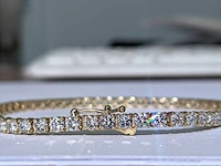14 krt geel gouden tennis armband 5,18 crt. diamanten - afbeelding 3 van  15