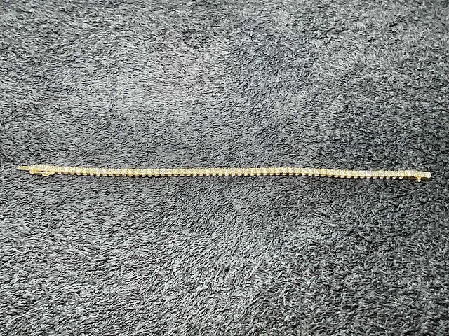 14 krt geel gouden tennis armband 5,18 crt. diamanten - afbeelding 7 van  15
