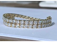 14 krt geel gouden tennis armband 5,18 crt. diamanten - afbeelding 11 van  15