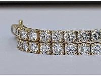 14 krt geel gouden tennis armband 5,18 crt. diamanten - afbeelding 12 van  15