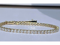 14 krt geel gouden tennis armband 5,18 crt. diamanten - afbeelding 13 van  15