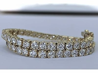 14 krt geel gouden tennis armband 5,18 crt. diamanten - afbeelding 14 van  15