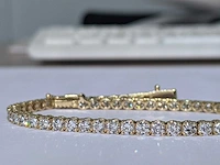 14 krt geel gouden tennis armband 5,18 crt. diamanten - afbeelding 15 van  15