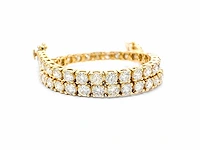 14 krt geel gouden tennis armband met natuurlijke diamant 4,10 crt - afbeelding 3 van  7