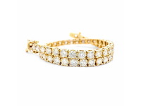 14 krt geel gouden tennis armband met natuurlijke diamant 4,10 crt - afbeelding 5 van  7