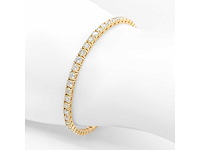 14 krt geel gouden tennis armband met natuurlijke diamant 4,10 crt - afbeelding 6 van  7