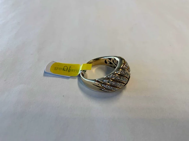 14 krt geelgouden bolle ring - afbeelding 2 van  4