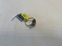 14 krt geelgouden en zilveren ring - afbeelding 2 van  4