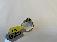 14 krt geelgouden en zilveren ring - afbeelding 3 van  4