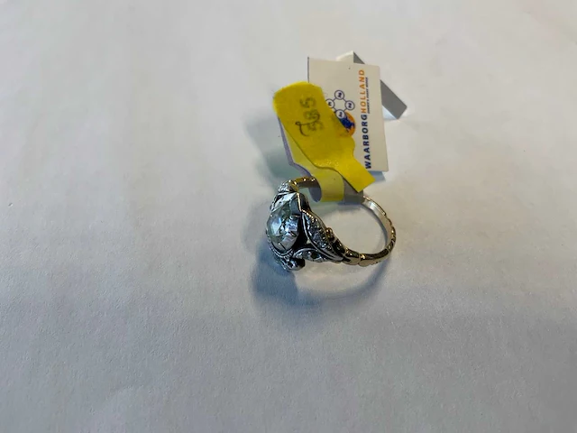 14 krt geelgouden en zilveren ring - afbeelding 4 van  4