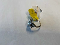 14 krt geelgouden en zilveren ring - afbeelding 4 van  4