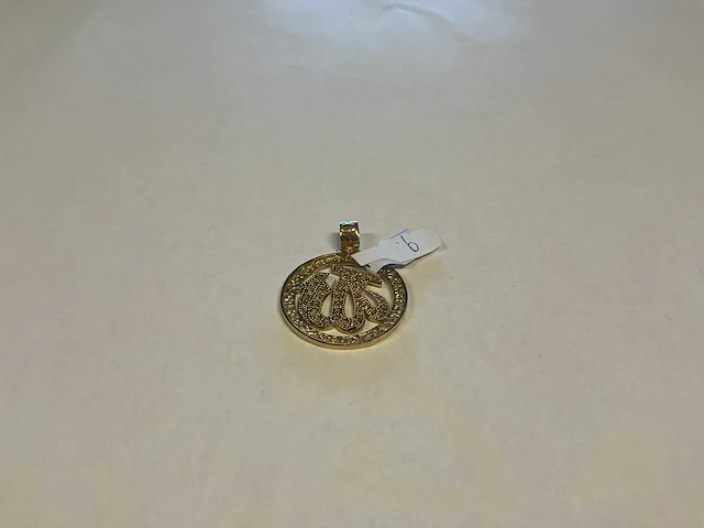 14 krt geelgouden hanger - afbeelding 1 van  2