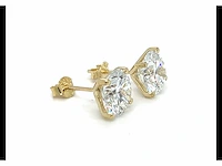 14 krt geelgouden oorstekers met 6,06 crt diamant - afbeelding 5 van  7