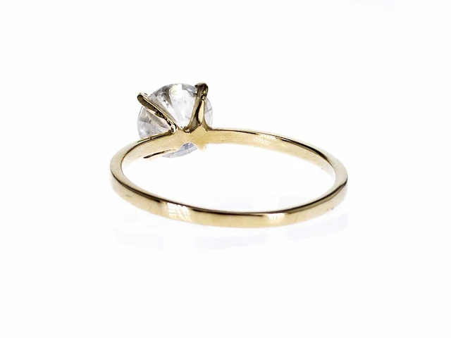 14 krt. geelgouden ring met 1,25 crt. natuurlijke diamant - afbeelding 6 van  6