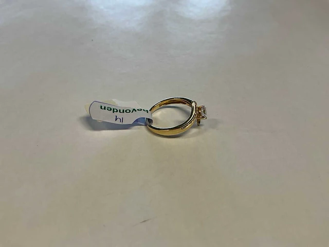 14 krt geelgouden ring - afbeelding 3 van  3