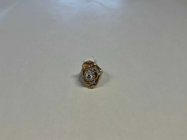 14 krt geelgouden ring - afbeelding 1 van  3