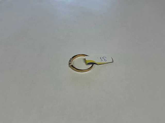14 krt geelgouden ring - afbeelding 2 van  3